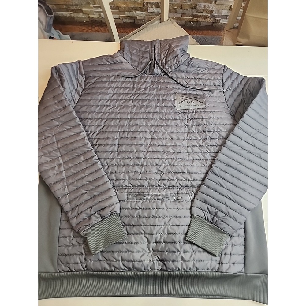 Grunt Style Men's Pull Over Hooded Jacket Size 2XL Gray Long Sleeve Military
